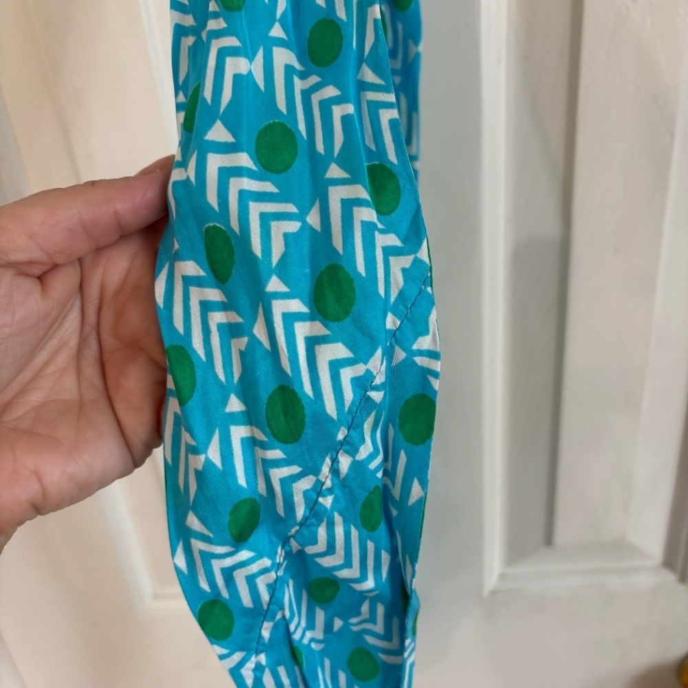 vintage  70s psychedelic blue and green scarf *accepting offers